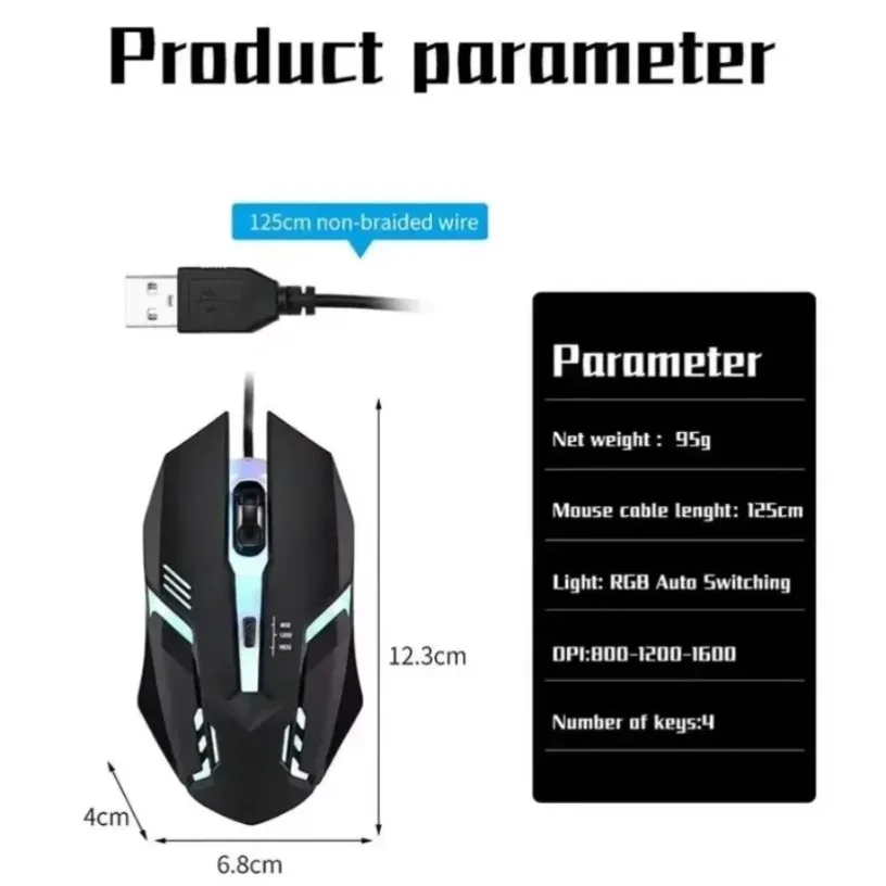Colorful 3-Button LED E-Sports - Laptop Mouse 评论和价格
