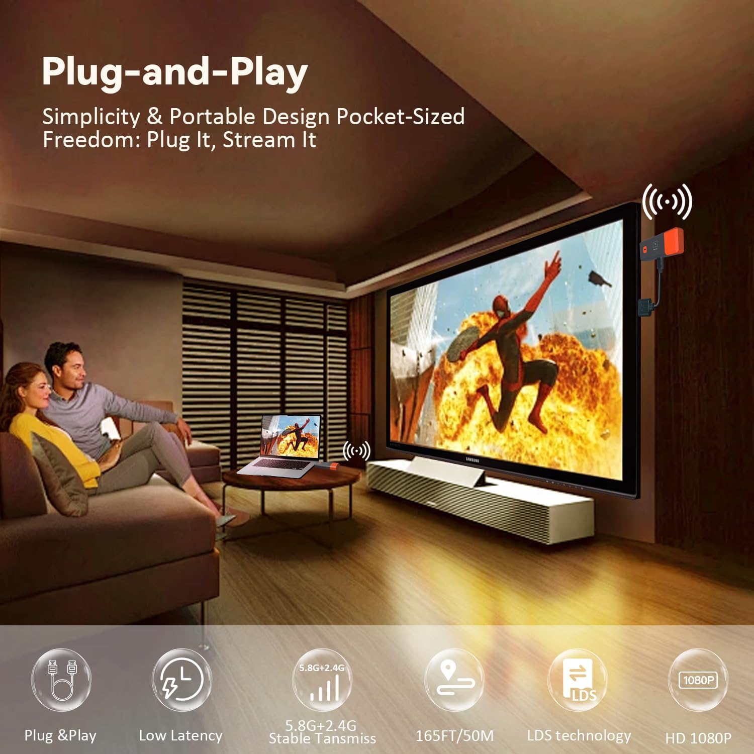 50M Wireless Transmission Vide - Hdmi Cable 评论和价格