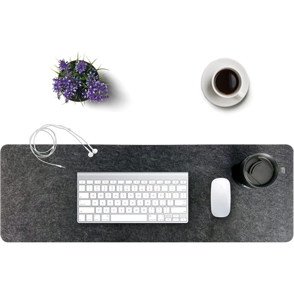 Felt Desk Mat Computer Mat for - Keyboard Cover 评论和价格