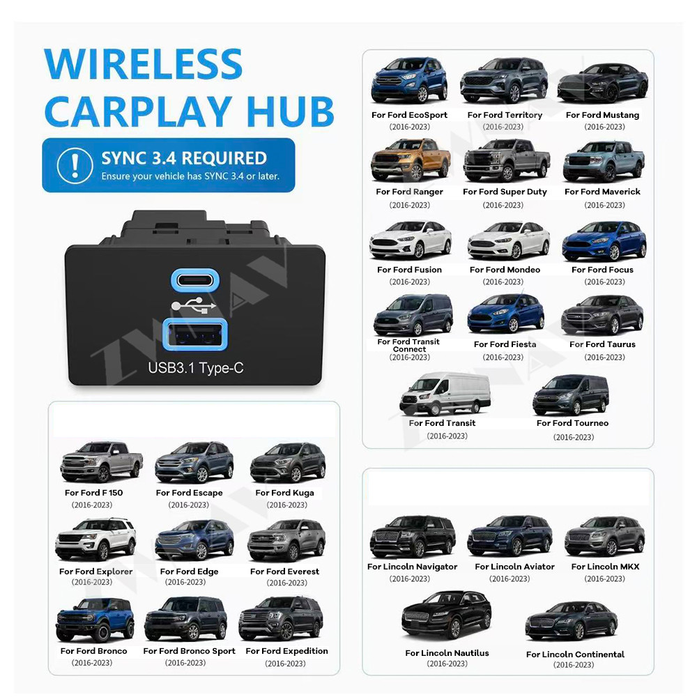 Wireless CarPlay Android Auto  - Usb C Hub 评论和价格