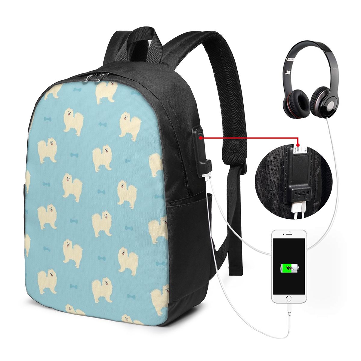 Samoyed Dog Backpack Travel No - Laptop Bag 评论和价格
