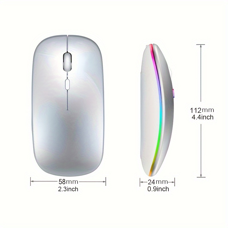 Wireless Mouse RGB Rechargeabl - Laptop Mouse 评论和价格