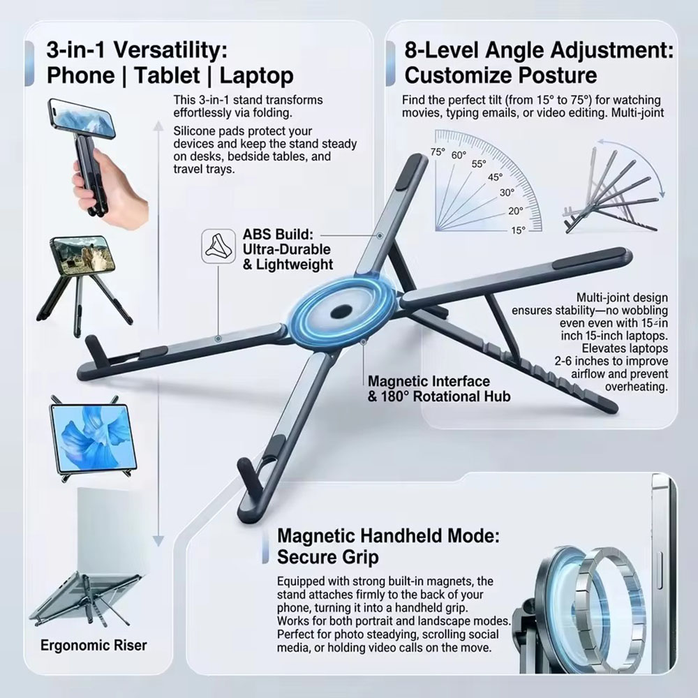 Portable Magnetic Phone Holder - Laptop Stand 评论和价格