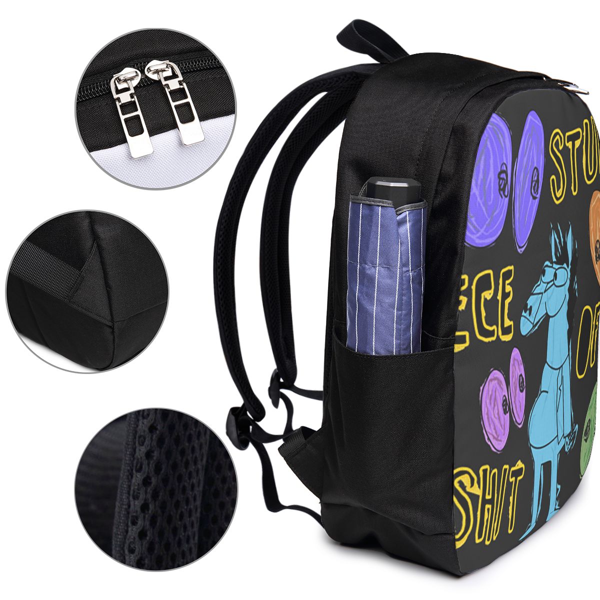 Cartoon Bojack Horseman Stupid - Laptop Bag 评论和价格